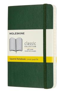 Opakowanie Notes 9x14 kratka myrtle green MOLESKINE