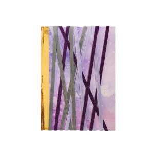 Opakowanie Notes A5/80K w kratkę fioletowy z gumkami