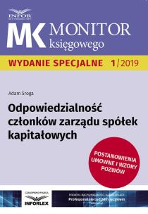 Okładka książki Odpowiedzialność członków zarządu spółek kapitałowych