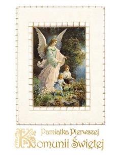Okładka książki Pamiątka Pierwszej Komunii Św. (Anioł i dzieci)