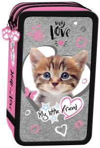 Opakowanie Piórnik podwójny z wypos My Little Friend Kot Pink