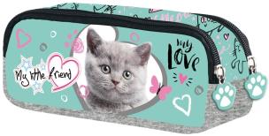 Opakowanie Piórnik saszetka dwukomorowa My Little Friend Kot