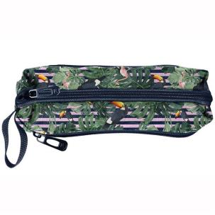 Opakowanie Piórnik trzykomorowy w kolorowe kwiaty