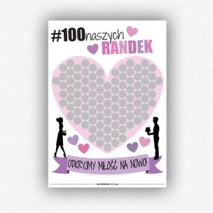 Opakowanie PLAKAT ZDRAPKA DLA PAR 100 NASZYCH RANDEK
