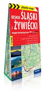 Okładka książki Plastic map Beskid Ślaski i Żywiecki w.2019 mapa