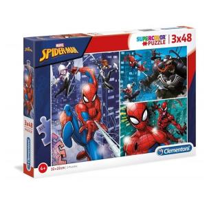 Opakowanie Puzzle 3x48 Super kolor Spiderman