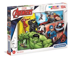 Opakowanie Puzzle Supercolor 104 Marvel Avengers