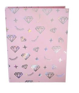 Opakowanie Segregator A4 różowy Diamenty