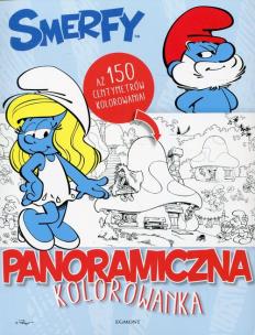 Okładka książki Smerfy. Panoramiczna kolorowanka