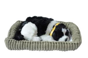 Opakowanie Śpiący pies na poduszce - czarno biały