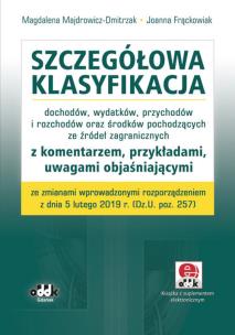 Okładka książki Szczegółowa klasyfikacja dochodów, wydatków, przychodów i rozchodów