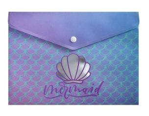 Opakowanie Teczka A5 holograficzna Mermaid z muszlą
