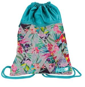 Opakowanie Worek na buty turkusowy w kwiaty