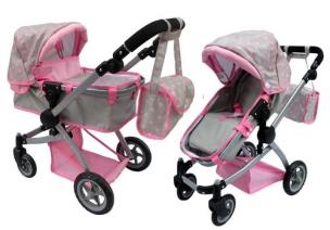 Opakowanie Wózek dla lalek Alice głęboki, Spacerówka 2w1