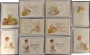 Okładka książki ZAPROSZENIA KOMUNIA OPAKOWANIE 10 SZT BRO18-K-PANORAMA