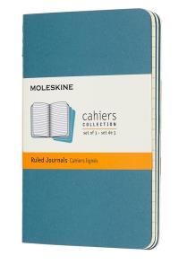 Opakowanie Zestaw 3 zeszytów Cahier Journals 9x14 gładki blue