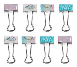 Opakowanie Zestaw spinaczy oczy/diament 8 sztuk