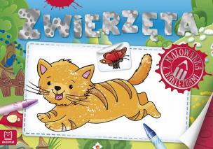 Okładka książki ZWIERZĘTA MALOWANKA Z NAKLEJKAMI