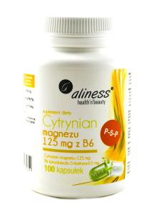 Zdjęcie produktu Aliness Cytrynian magnezu 125mg z B6 100 kaps