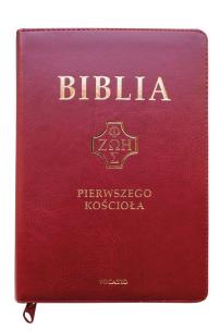 Okładka książki Biblia Pierwszego Kościoła karmazynowa