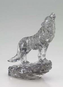 Opakowanie Crystal puzzle wilk czarny