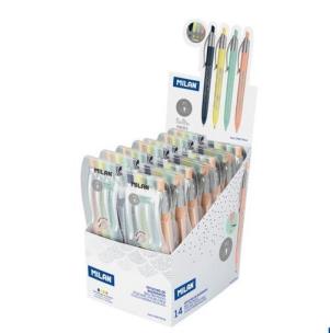 Opakowanie Długopis P1 Silver 4 kolory (14szt) dspl MILAN