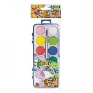 Opakowanie Farby akwa relowe 12 kolorów + pędzelek FI28 STK Safari PBH1