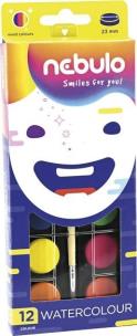 Opakowanie Farby akwarelowe 12 kolorów NEBULO
