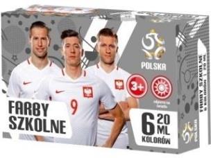 Opakowanie Farby szkolne 6 kolorów PZPN 2 ASTRA