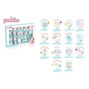 Opakowanie Grzechotki Gryzaki duży zestaw pastelowy 15szt