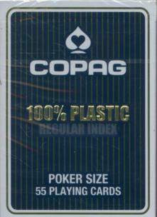 Karty do gry COPAG niebieskie. Wydawca: Cartamundi. Multiszop.pl Opakowanie Karty do gry COPAG niebieskie