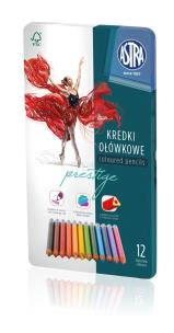 Okładka książki Kredki ołówkowe trójkątne Prestige 12 kolorów