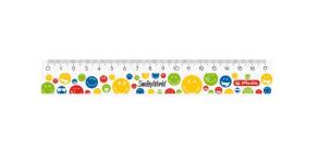 Okładka książki Linijka plastikowa 17 cm Smileyworld Rain