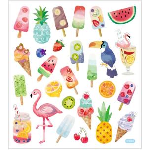Opakowanie Naklejki Lody i Owoce