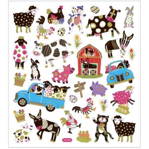 Opakowanie Naklejki Zwierzęta w Kropki i Paski