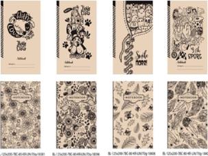 Opakowanie Notatnik ozdobny 125x200/80K linia FRESH