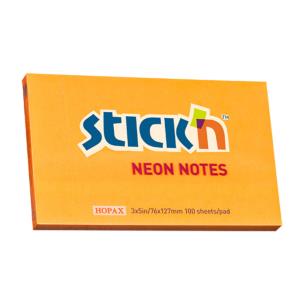 Opakowanie Notes samoprzylepny 127mmx76mm neon pomarańczowy