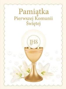 Okładka książki Pamiątka Pierwszej Komunii Świętej (złoty kielich)