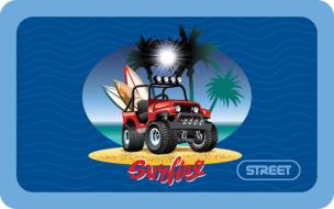 Opakowanie Piórnik dwusuwakowy z wyposażeniem BEACH Street