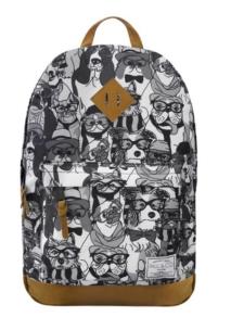 Okładka książki Plecak Psy czarno - biały