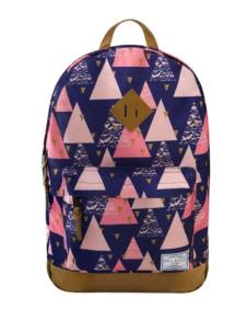 Opakowanie Plecak Różowe Trójkąty granatowy