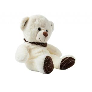 Opakowanie Pluszowy miś biały w szaliczku 40cm