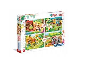 Opakowanie Puzzle 2x20 + 2x60 Super kolor The farm