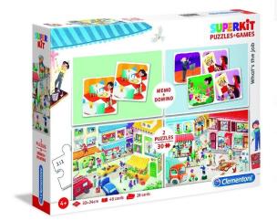Opakowanie Puzzle Superkit 2x30 +memo +domino What's my job?