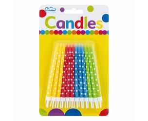 Opakowanie ŚWIECZKI GROCHY KOLOROWE 24 SZTUKI PF-SGKO