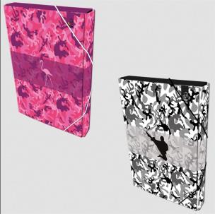 Opakowanie Teczka Box A4 na gumkę Camouflage TBCA4