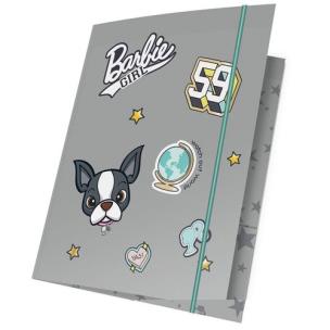 Opakowanie Teczka z gumką A4 Barbie szara 15 sztuk