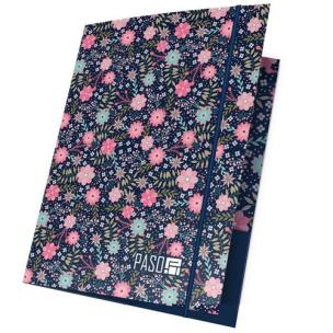 Opakowanie Teczka z gumką A4 w kwiatki 5 sztuk