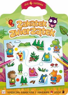 Okładka książki ZAKĄTEK ZWIERZĄTEK DLA 4-LATKÓW ZESZYT 2