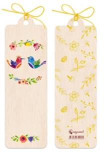 Opakowanie Zakładka drewniana Ptaszki